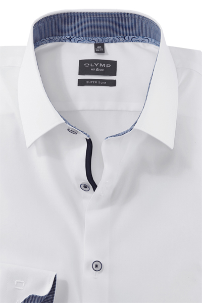 Produktbild fr 'OLYMP No. Six super slim Hemd Langarm New Kent Kragen wei'