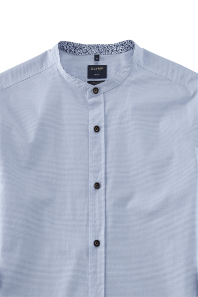 Produktbild fr 'OLYMP Casual regular fit Hemd Langarm Stehkragen Ringel blau'