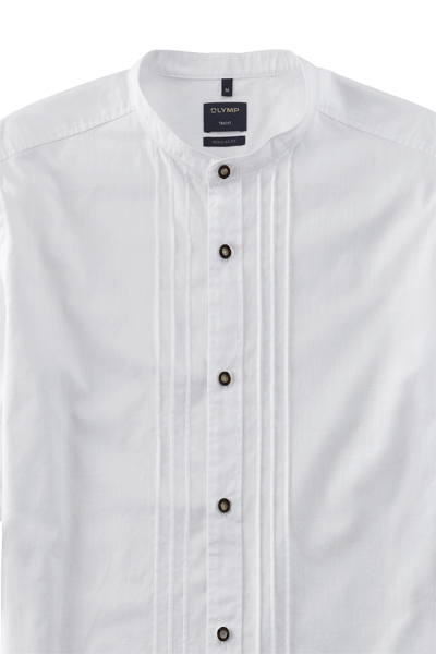 Produktbild fr 'OLYMP Casual regular fit Hemd Langarm Stehkragen Faux wei'