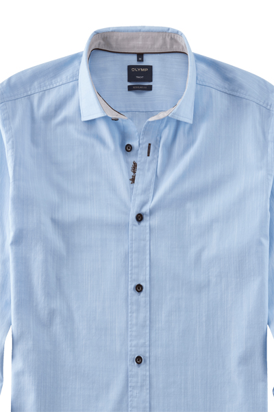 Produktbild fr 'OLYMP Casual regular fit Hemd Langarm New Kent Kragen Faux hellblau'