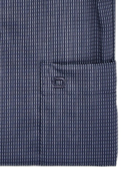 OLMYP Luxor comfort fit Hemd Halbarm New Kent Kragen Muster dunkelblau