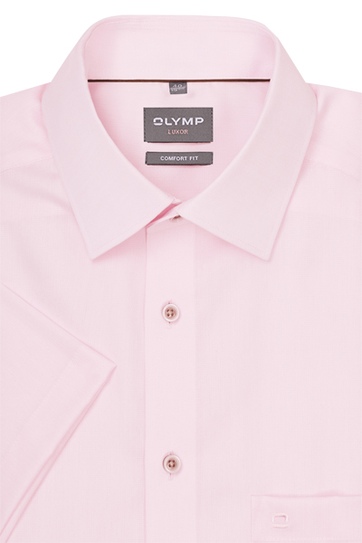 Produktbild f�r 'OLYMP Luxor comfort fit Hemd Halbarm New Kent Kragen Aircon rosa'