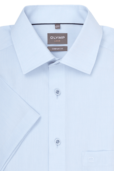Produktbild f�r 'OLYMP Luxor comfort fit Hemd Halbarm New Kent Kragen Aircon hellblau'
