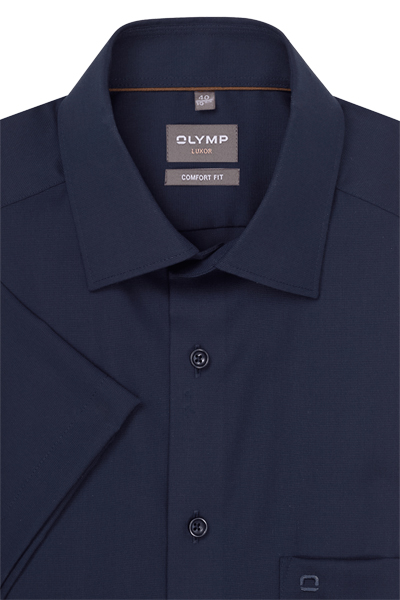 Produktbild f�r 'OLYMP Luxor comfort fit Hemd Halbarm New Kent Kragen Aircon navy'