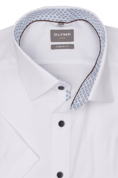 Produktbild f�r 'OLYMP Luxor comfort fit Hemd Halbarm New Kent Kragen wei�'