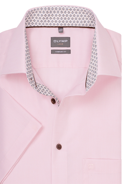 Produktbild f�r 'OLYMP Luxor comfort fit Hemd Halbarm New Kent Kragen rosa'