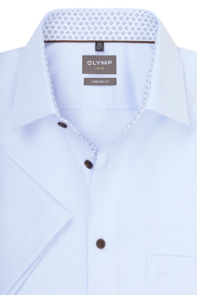 Produktbild f�r 'OLYMP Luxor comfort fit Hemd Halbarm New Kent Kragen hellblau'