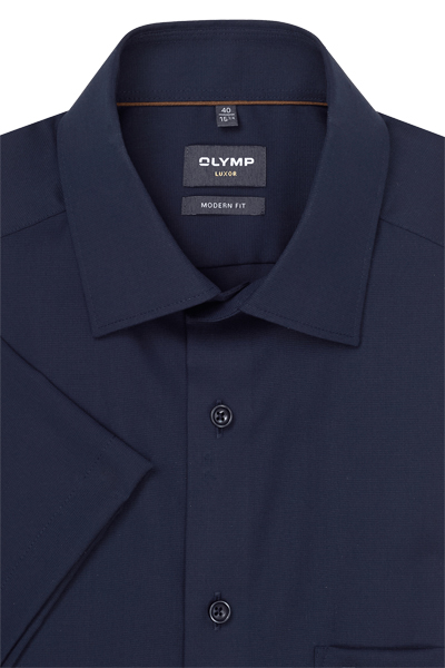 Produktbild f�r 'OLYMP Luxor modern fit Hemd Halbarm New Kent Kragen Aircon navy'