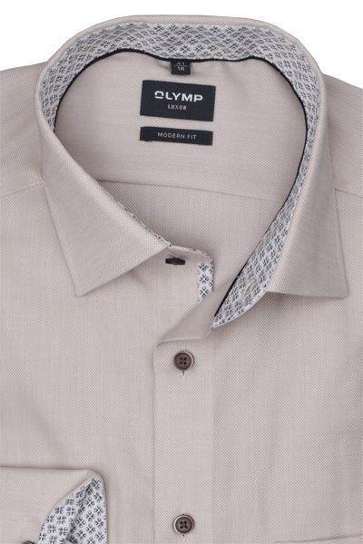 Produktbild f�r 'OLYMP Luxor modern fit Hemd Langarm New Kent Kragen Natte haut'