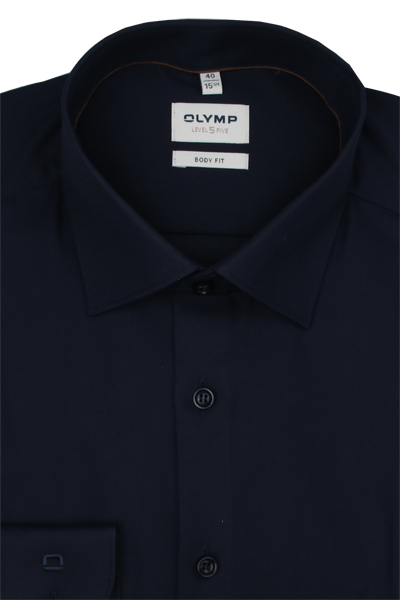 Produktbild f�r 'OLYMP Level Five body fit Hemd Langarm New Kent Kragen Aircon navy'