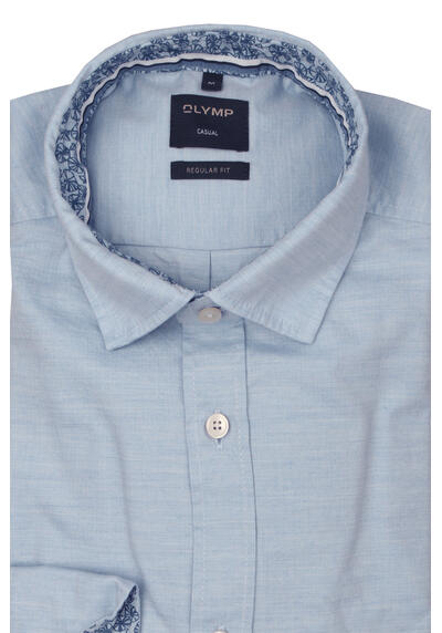 Produktbild fr 'OLYMP Casual regular fit Hemd Langarm New Kent Kragen hellblau'