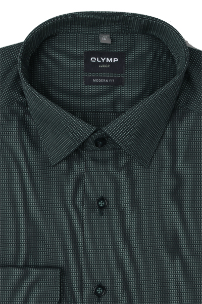 Produktbild fr 'OLYMP Luxor modern fit Hemd Langarm New Kent Kragen Struktur petrol'
