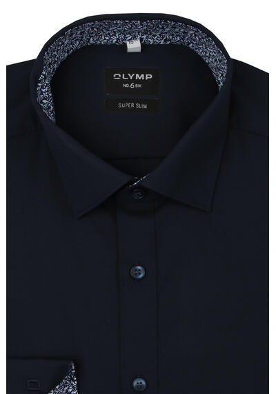 Produktbild fr 'OLYMP No. Six super slim Hemd extra langer Arm New Kent Kragen nachtblau'
