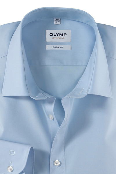 Produktbild f�r 'OLYMP Level Five body fit Hemd Langarm New Kent Stretch hellblau'