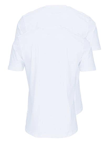 OLYMP T-Shirt Doppelpack V-Ausschnitt weiß