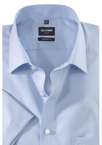 Produktbild fr 'OLYMP Luxor modern fit Hemd Halbarm Chambray hellblau'