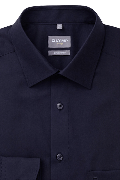 Produktbild f�r 'OLYMP Luxor comfort fit Hemd Langarm mit New Kent Popeline nachtblau'