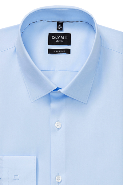 Produktbild f�r 'OLYMP No. Six super slim Hemd Langarm New Kent Kragen hellblau'