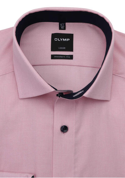Produktbild fr 'OLYMP Luxor modern fit Hemd Langarm Struktur rosa'