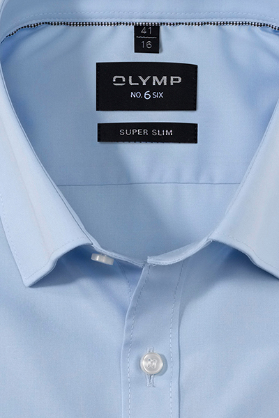 OLYMP No. Six super slim Hemd Langarm Under-Button-Down hellblau