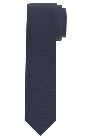 OLYMP Krawatte slim 6,5 cm breit aus reiner Seide Fleckabweisend nachtblau preisreduziert