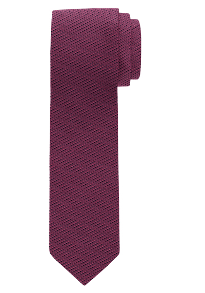 Produktbild f�r 'OLYMP Krawatte super slim 5 cm breit aus reiner Seide Fleckabweisend Muster rot'