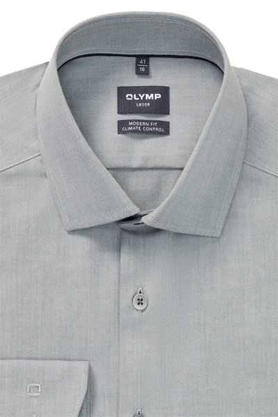 Produktbild f�r 'OLYMP Luxor 24/Seven modern fit Hemd Langarm Twill moos'