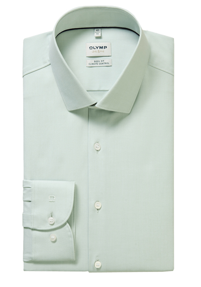 OLYMP Level Five 24/Seven body fit Hemd extra langer Arm Stretch gr�n preisreduziert