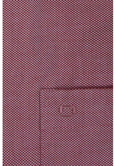 OLYMP Luxor modern fit Hemd Langarm New Kent Kragen Struktur rot