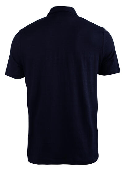 Produktbild fr 'OLYMP Regular Fit Polo Halbarm geknpfter Polokragen Leinen Stretch nachtblau'