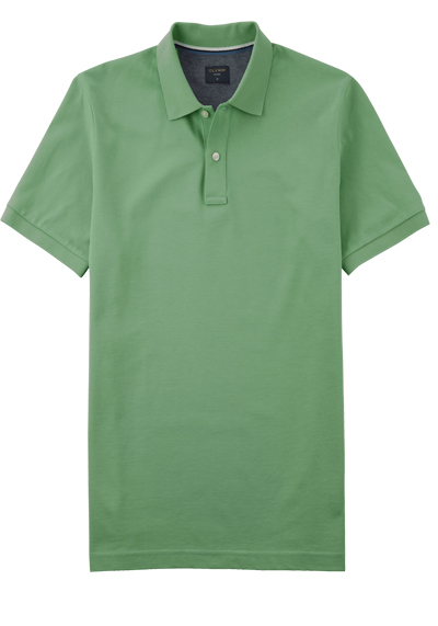 OLYMP Regular Fit Polo Halbarm geknpfter Polokragen Baumwolle Pique mint