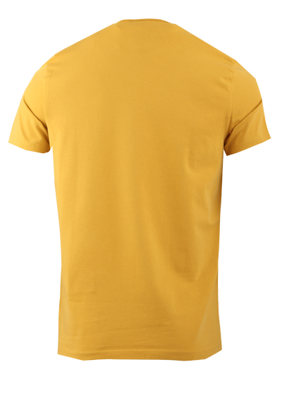 OLYMP Regular Fit T-Shirt Halbarm Rundhals Baumwolle Stretch Jersey senfgelb