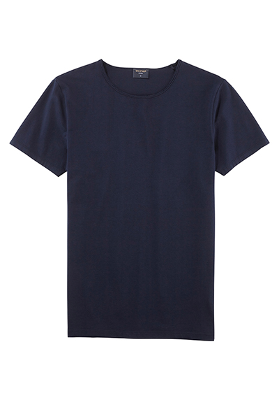 OLYMP Regular Fit T-Shirt Halbarm Rundhals Baumwolle Stretch Jersey nachtblau