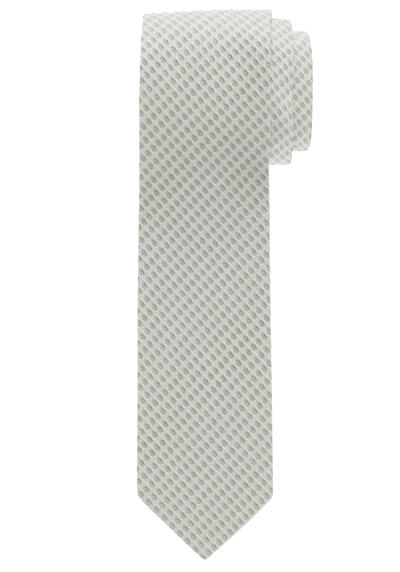 OLYMP Krawatte slim 6,5 cm breit aus reiner Seide Fleckabweisend Punkte grn