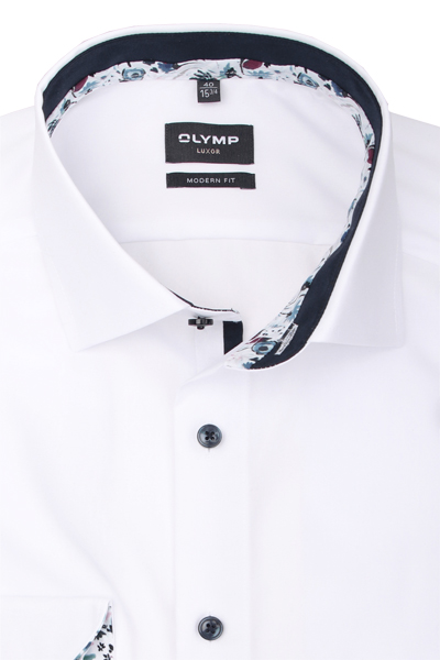 OLYMP Luxor modern fit Hemd extra langer Arm Haifischkragen wei
