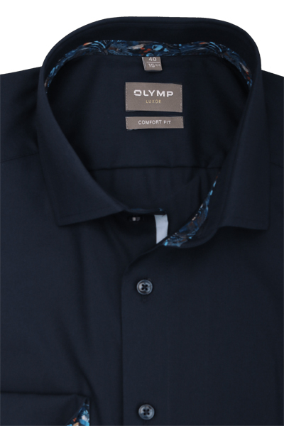 OLYMP Luxor comfort fit Hemd extra langer Arm Haifischkragen nachtblau