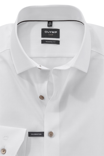 Produktbild fr 'OLYMP Luxor modern fit Hemd Wedding Special New kent Kragen Faux wei'