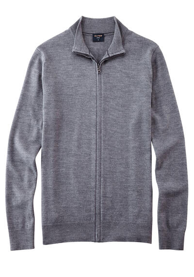 Produktbild fr 'OLYMP Casual regular fit Strickjacke Langarm hellgrau'