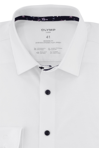Produktbild fr 'OLYMP Luxor modern fit 24/Seven Hemd Langarm New Kent Kragen wei'