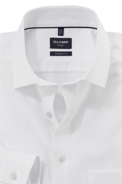 Produktbild fr 'OLYMP Luxor modern fit Hemd Langarm New Kent Kragen Faux wei'