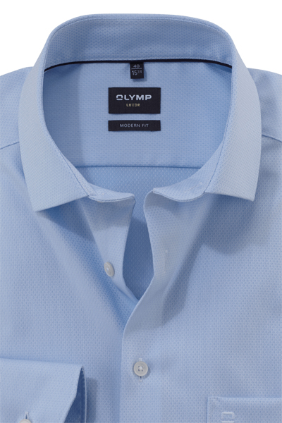 Produktbild fr 'OLYMP Luxor modern fit Hemd Langarm New Kent Kragen Faux hellblau'