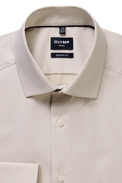 Produktbild f�r 'OLYMP Luxor modern fit Hemd Langarm Haifischkragen Faux ecru'
