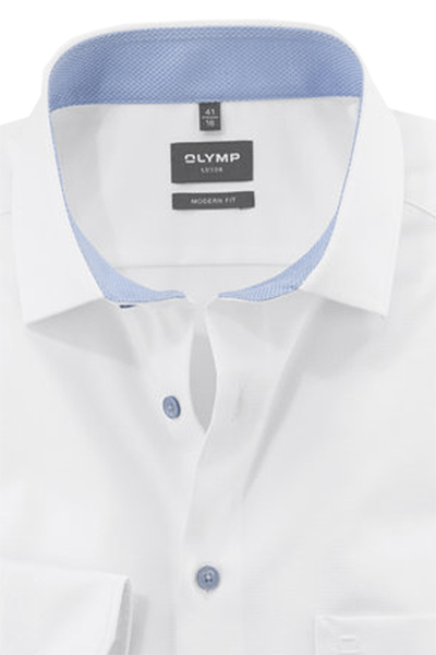 Produktbild fr 'OLYMP Luxor modern fit Hemd Langarm New Kent Kragen Faux wei'