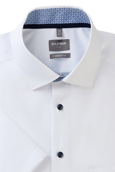 Produktbild fr 'OLYMP Luxor comfort fit Hemd Halbarm New Kent Kragen wei'