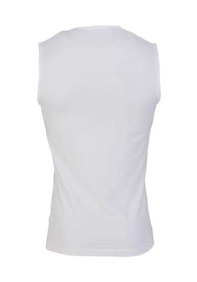 OLYMP Level Five body fit Unterzieh- T-Shirt tiefer V-Ausschnitt Stretch wei