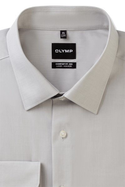 Produktbild fr 'OLYMP Luxor comfort fit big Hemd Langarm New Kent Kragen Chambray grau'
