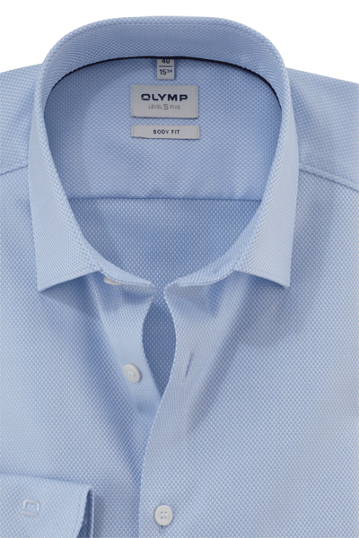 Produktbild fr 'OLYMP Level Five body fit Hemd Langarm New Kent Kragen Faux hellblau'