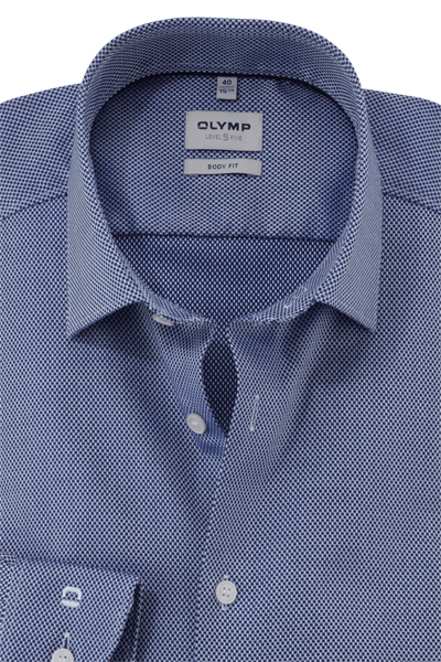 Produktbild f�r 'OLYMP Level Five body fit Hemd Langarm New Kent Kragen Faux dunkelblau'