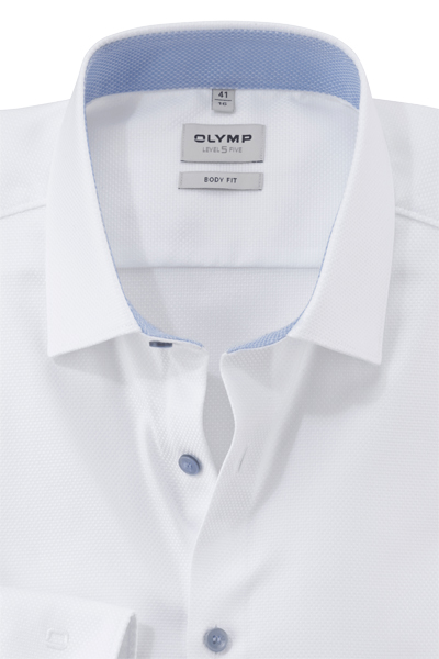 Produktbild fr 'OLYMP Level Five body fit Hemd Langarm New Kent Kragen Faux wei'