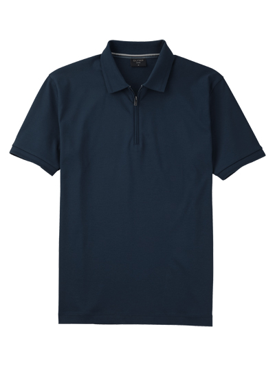OLYMP Regular Fit Polo Halbarm Rei�verschluss Polokragen Jersey schwarz